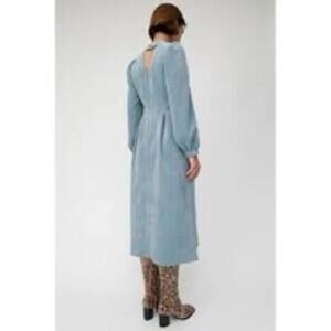 MOUSSY Bloomingdale’s Blue Puff Sleeve Corduroy Dress size small